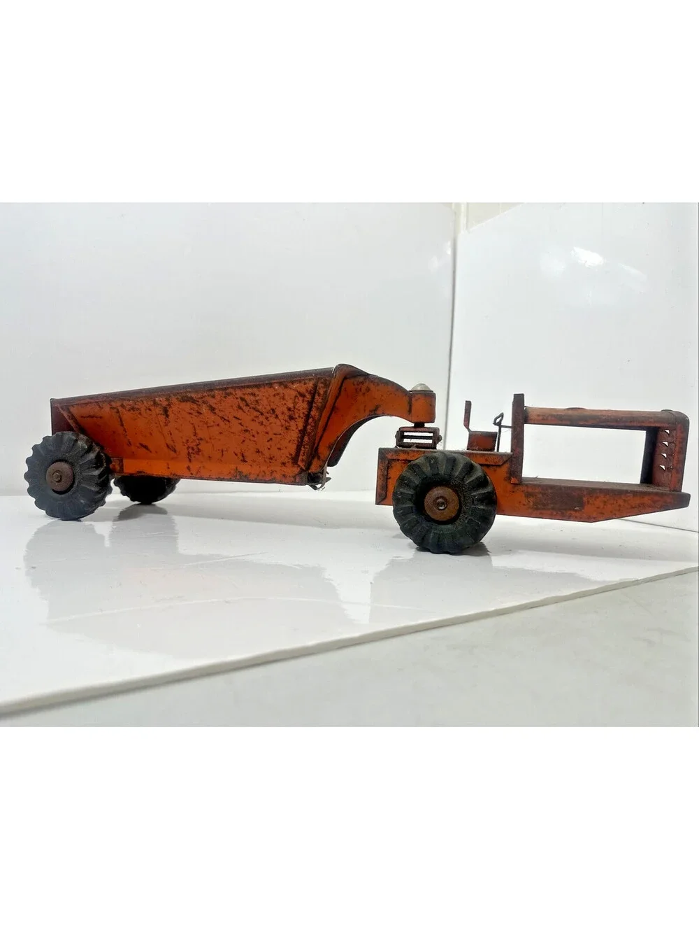 Vintage 1950s Structo Turnarocker Bottom Dump Earth Mover Pressed Steel Toy